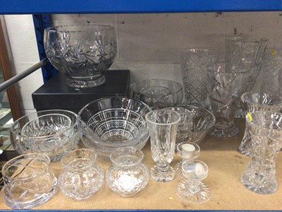 Lot 220 - Good collection of cut glass and other glassware including Waterford, Doulton, etc