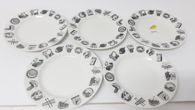 Lot 1111 - Five Wedgwood dishes designed by Eric Ravilious