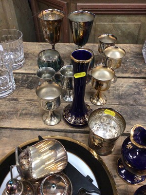 Lot 25 - Miscellaneous group of items to include silver plated wares, glass paperweights, Limoges and other ornaments