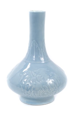 Lot 228 - Chinese claire de lune glazed bottle vase