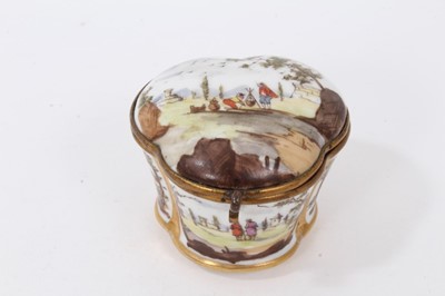 Lot 790 - 19th century Dresden porcelain box