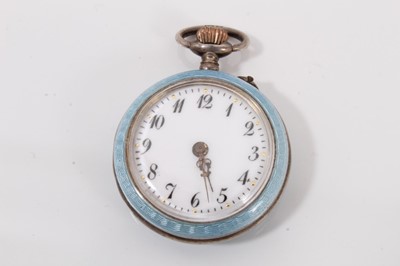 Lot 739 - Early 20th century Swiss enameled watch