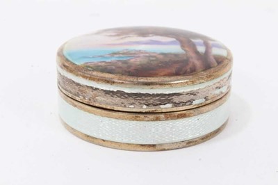Lot 799 - Continental enamel filigree box, three further boxes