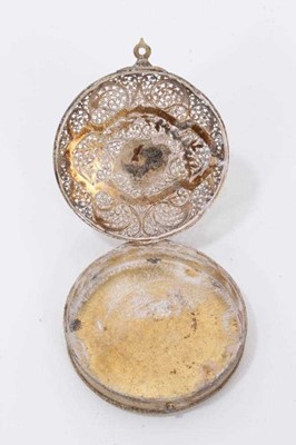 Lot 799 - Continental enamel filigree box, three further boxes