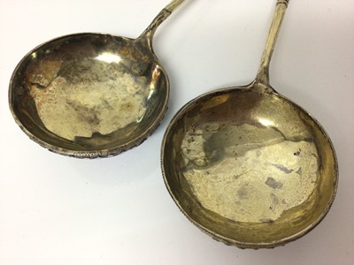Lot 423 - Pair of Russian cloisonné spoons