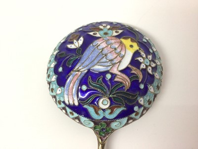 Lot 423 - Pair of Russian cloisonné spoons