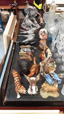 Lot 143 - Selection of various animal and bird ornaments including Country Artists otter group
