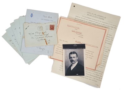 Lot 32 - H.R.H.The Duke of Kent , signed thank you letter dated 16th November 1934, thanking Mrs Balfour and the Woman of Sidmouth and District for the wedding gift of a book 'Royal Yachts'.Signed ' Yrs.Sin...