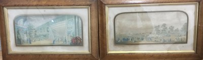 Lot 184 - Pair of Victorian prints of the Great Exhibition, in glazed maple frames, together with another of Vauxhall gardens and various other prints