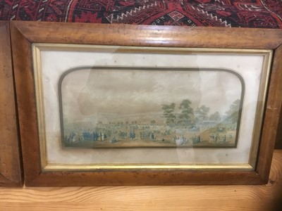 Lot 184 - Pair of Victorian prints of the Great Exhibition, in glazed maple frames, together with another of Vauxhall gardens and various other prints