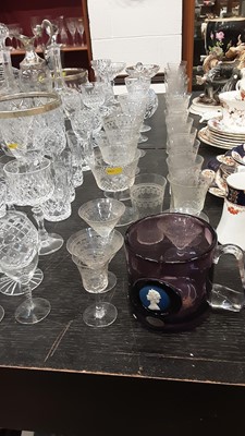 Lot 144 - Large selection of cut, etched and other glassware