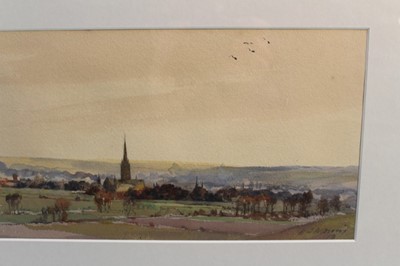 Lot 149 - Henry Franks Waring (fl. 1900-1928), watercolour - extensive landscape, signed and dated '14, in glazed frame