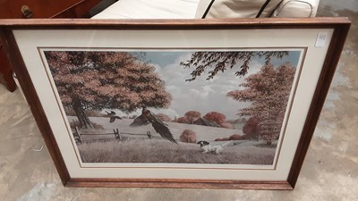 Lot 156 - Large quantity of prints and pictures including some signed limited edition, together with a gilt framed wall mirror