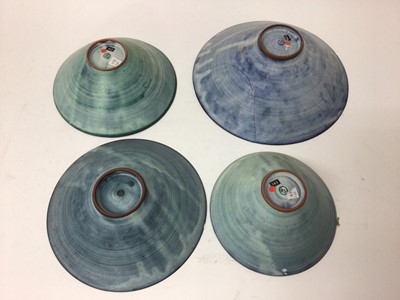 Lot 1141 - Four studio pottery bowls by Tessa Fuchs