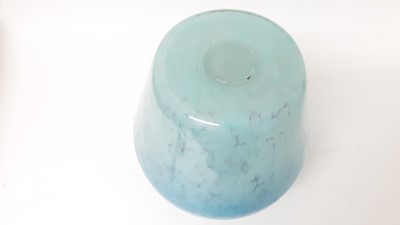 Lot 1100 - Large mottled blue art glass vase