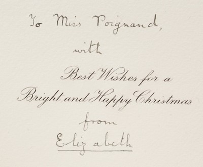 Lot 54 - The Princess Elizabeth (later H.M.Queen Elizabeth II), rare signed 1938 Christmas card with picture of the pony 'Snowball' to cover