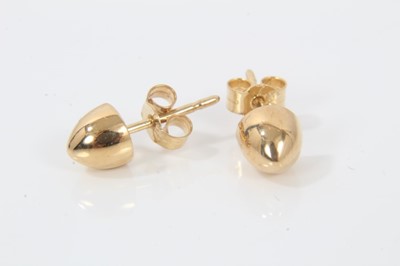 Lot 338 - Pair Garrard 18ct gold stud earrings