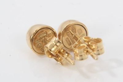 Lot 338 - Pair Garrard 18ct gold stud earrings