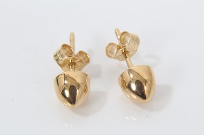 Lot 338 - Pair Garrard 18ct gold stud earrings