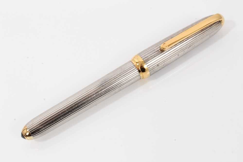 Lot 340 - Cartier white metal fountain pen