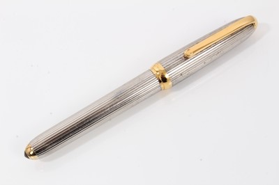 Lot 340 - Cartier white metal fountain pen