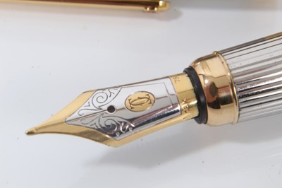 Lot 340 - Cartier white metal fountain pen