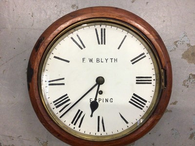 Lot 533 - F W Blyth, Epping circular wall clock with key