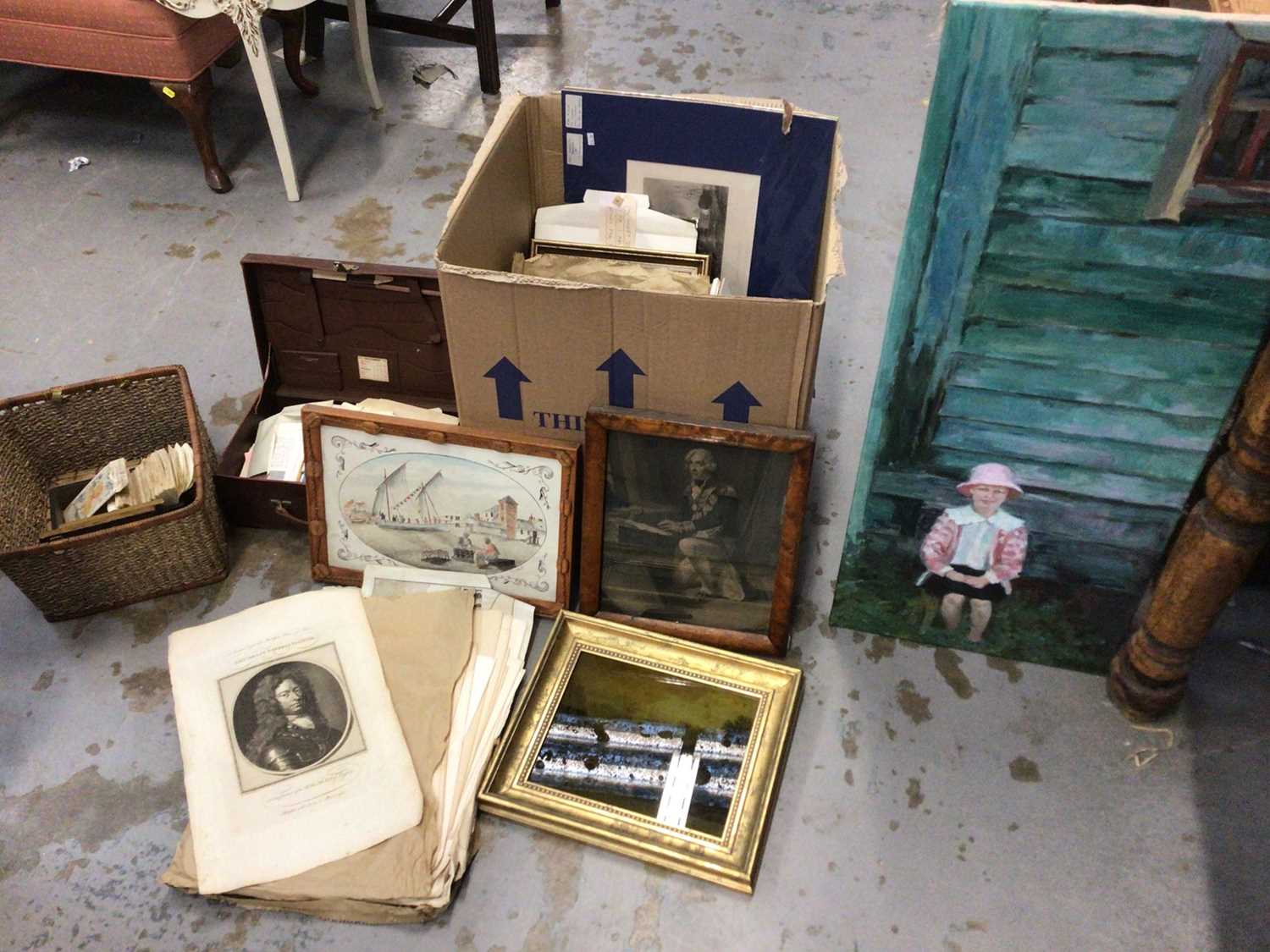 Lot 68 - Quantity of pictures, prints and ephemera, including a large number of mostly 19th century unframed prints