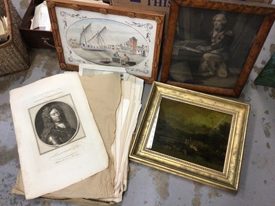 Lot 68 - Quantity of pictures, prints and ephemera, including a large number of mostly 19th century unframed prints