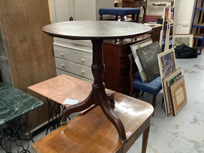 Lot 898 - Antique oak wine table with circular top on turned column and tripod base, 61.5cm diameter, 68.5cm high