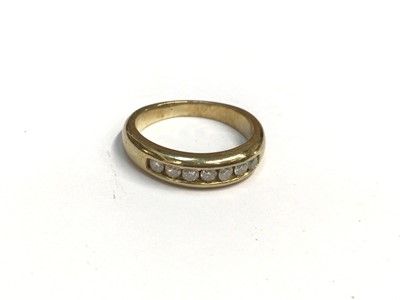 Lot 688 - 9ct gold diamond set half eternity ring