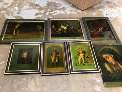 Lot 74 - Collection of reverse glass paintings by Jenny Simpson