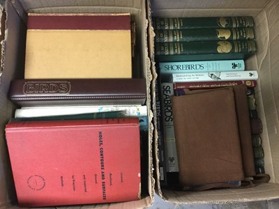 Lot 298 - Three boxes of assorted reference books on rocks and geology and birds and ornithology
