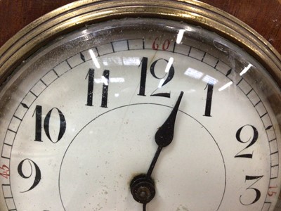 Lot 300 - Edwardian Art Nouveau inlaid mahogany clock with French movement.