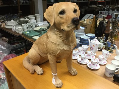 Lot 310 - Nigel the Golden Labrador- large freestanding resin garden ornament