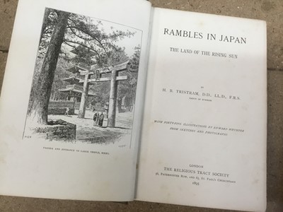 Lot 1709 - Clive Holland, Things seen in Japan, H.B. Tristram, Rambles in Japan and Mortimer Menpes, Japan a record in colour (3)