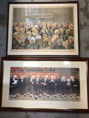 Lot 479 - Collection of Vanity Fair Spy prints of Judges, plus two others similar pictures