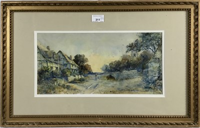 Lot 311 - Leyton Forbes (1900-1925) a pair of watercolours - West Country Village scenes, signed