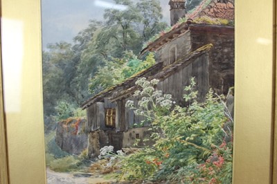 Lot 135 - C.J. Way (19th century, Canadian) watercolour - A Neglected Corner, signed and dated