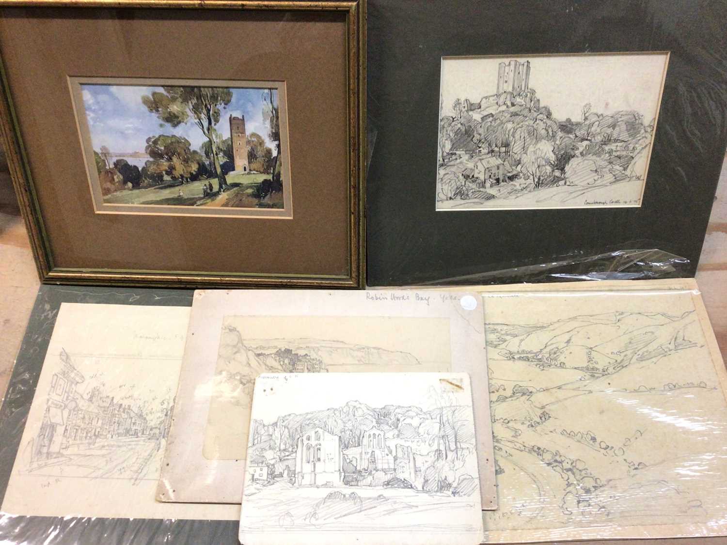 Lot 315 - Leonard Squirrell (1893-1979) five drawings, various books (4) and modern prints (8)