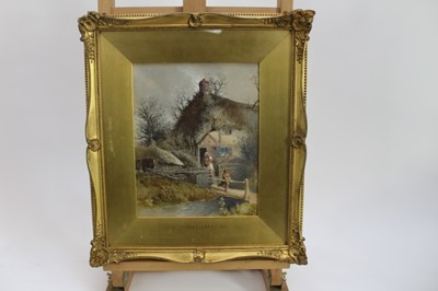 Lot 167 - Samuel Owen (1768 - 1857) watercolour - cottage scene, signed