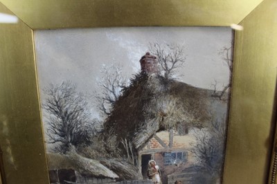 Lot 167 - Samuel Owen (1768 - 1857) watercolour - cottage scene, signed