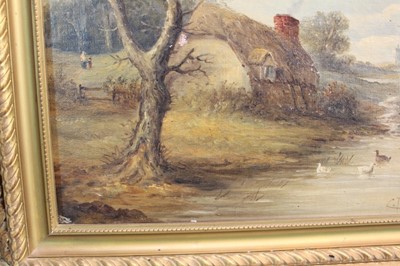 Lot 182 - Christopher Mark Maskell, a pair of oils on canvas - cottage landscapes, signed