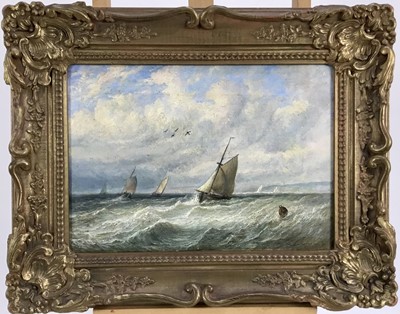 Lot 104 - Robert Bridgehouse (1818-1881) oil on canvas - Seascape, signed and dated 1862