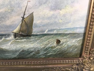 Lot 104 - Robert Bridgehouse (1818-1881) oil on canvas - Seascape, signed and dated 1862