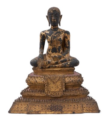 Lot 818 - Antique Thai gilt Bodhisatva