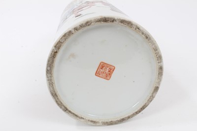 Lot 102 - Chinese cylindrical vase