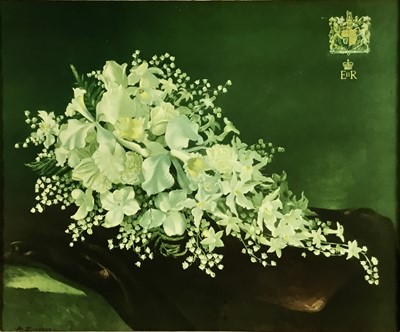 Lot 258 - Anna Zinkeisen (1901-1976) coloured print - Coronation Flowers, framed