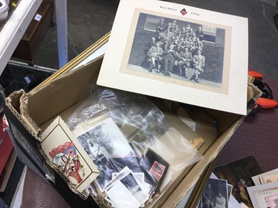 Lot 334 - Collection of mixed ephemera to include Second World War official account of operations, postcards, photographs and other items.