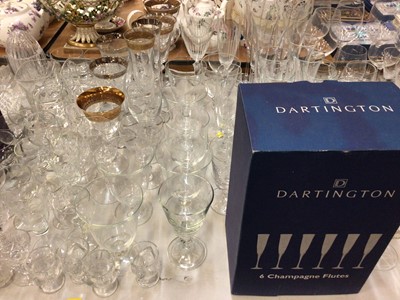 Lot 473 - Large quantity of various wine glasses, champagne flutes, tumblers etc